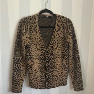 Jaded London Animal Print Cardigan - Brown and Black